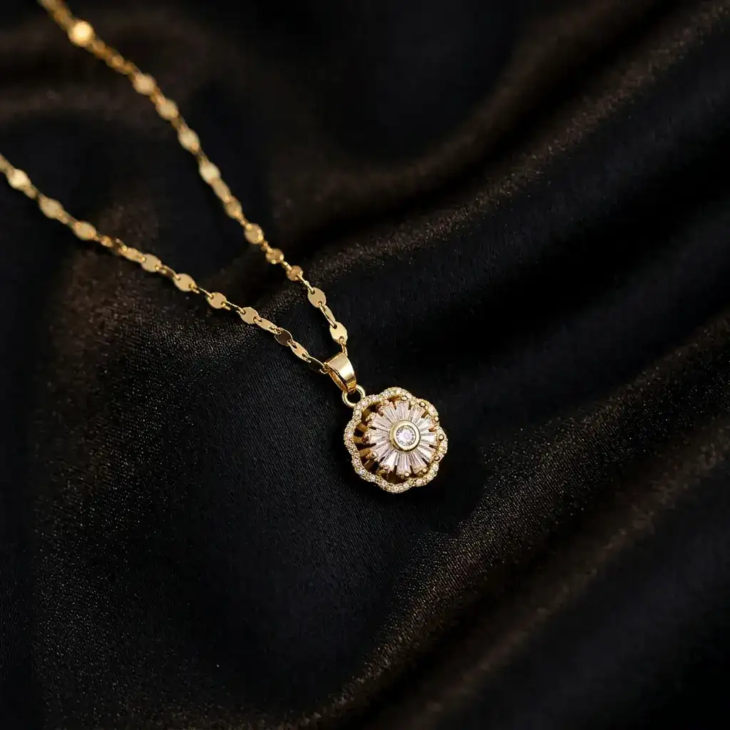 Premium rotable flower Solar Bloom necklace